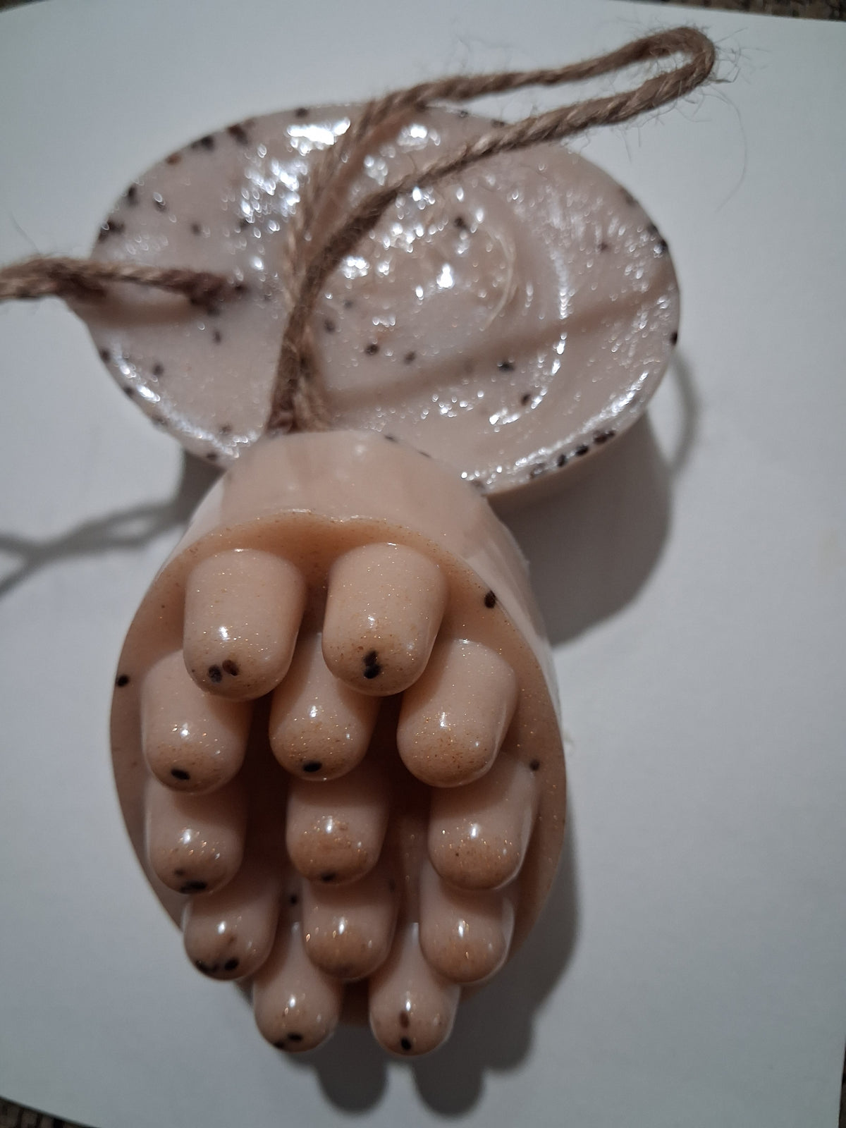 Massager: Oatmeal- Peach-Lavender-Coconut  , with Loofah